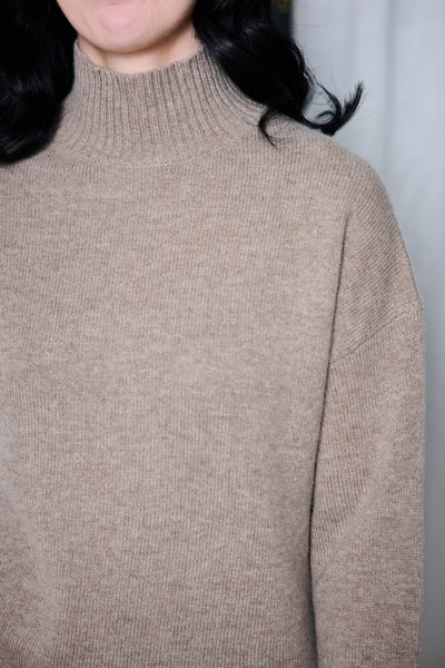 Cille Cashmere Blend High Neck - Irish Cream