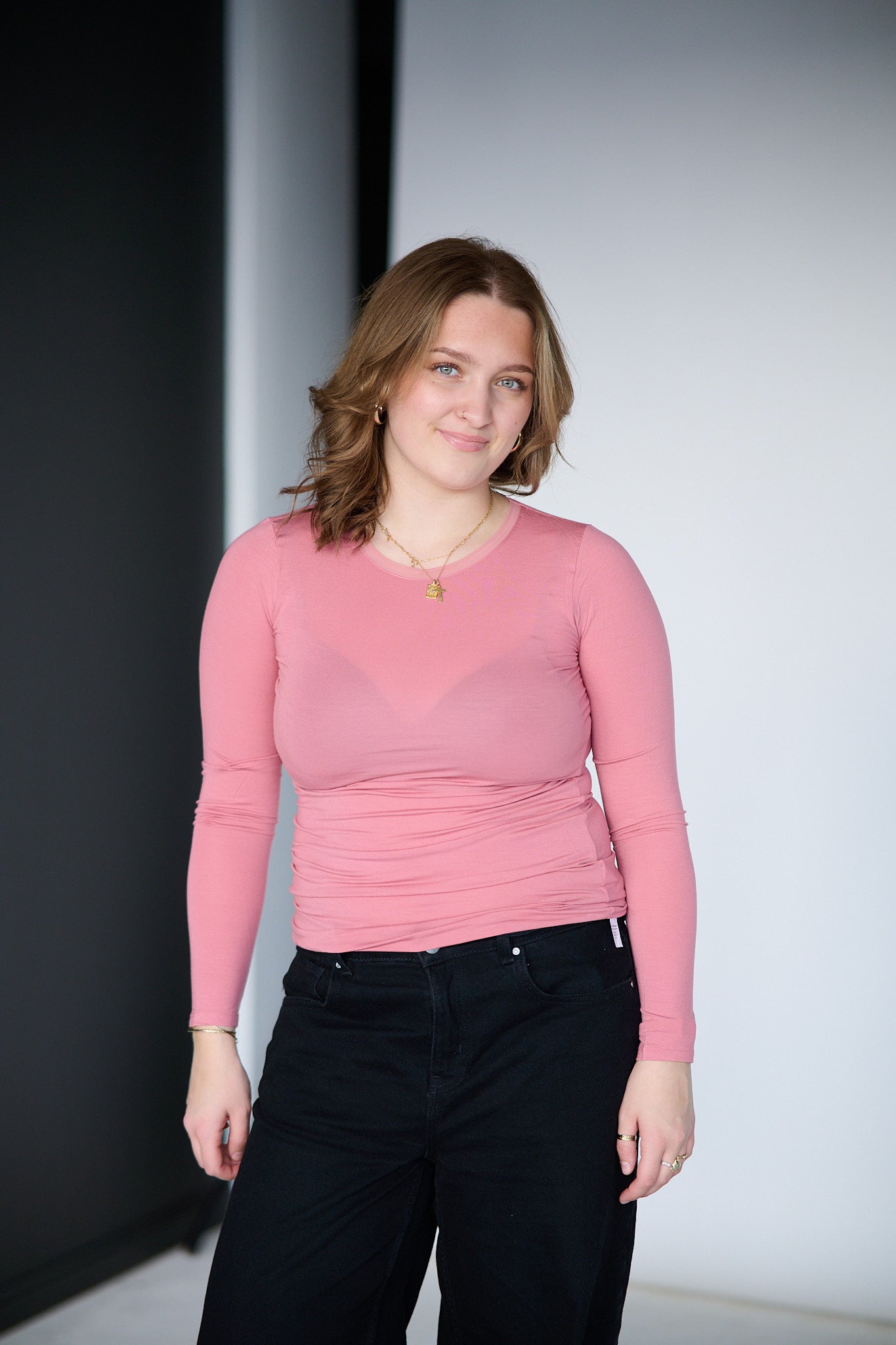 Perfect Line T-shirt L/SL - Pink
