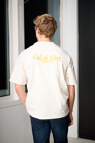 Relaxnorman ss Coffee Tee - Egret