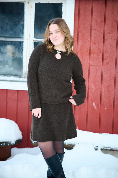 Lulu Brushed HW Knit Skirt - Delicioso