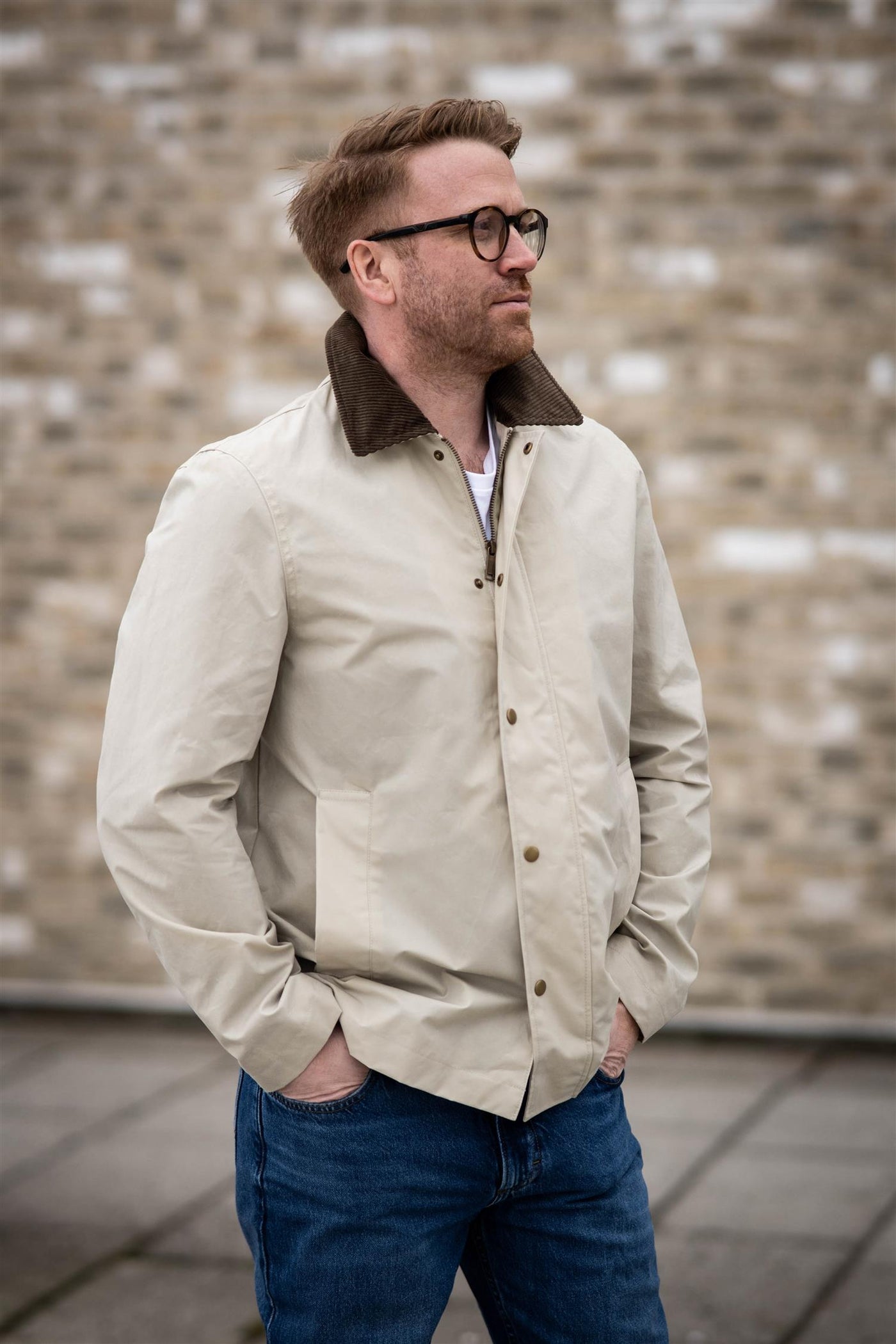 Walter Waxed Jacket - Feather Grey