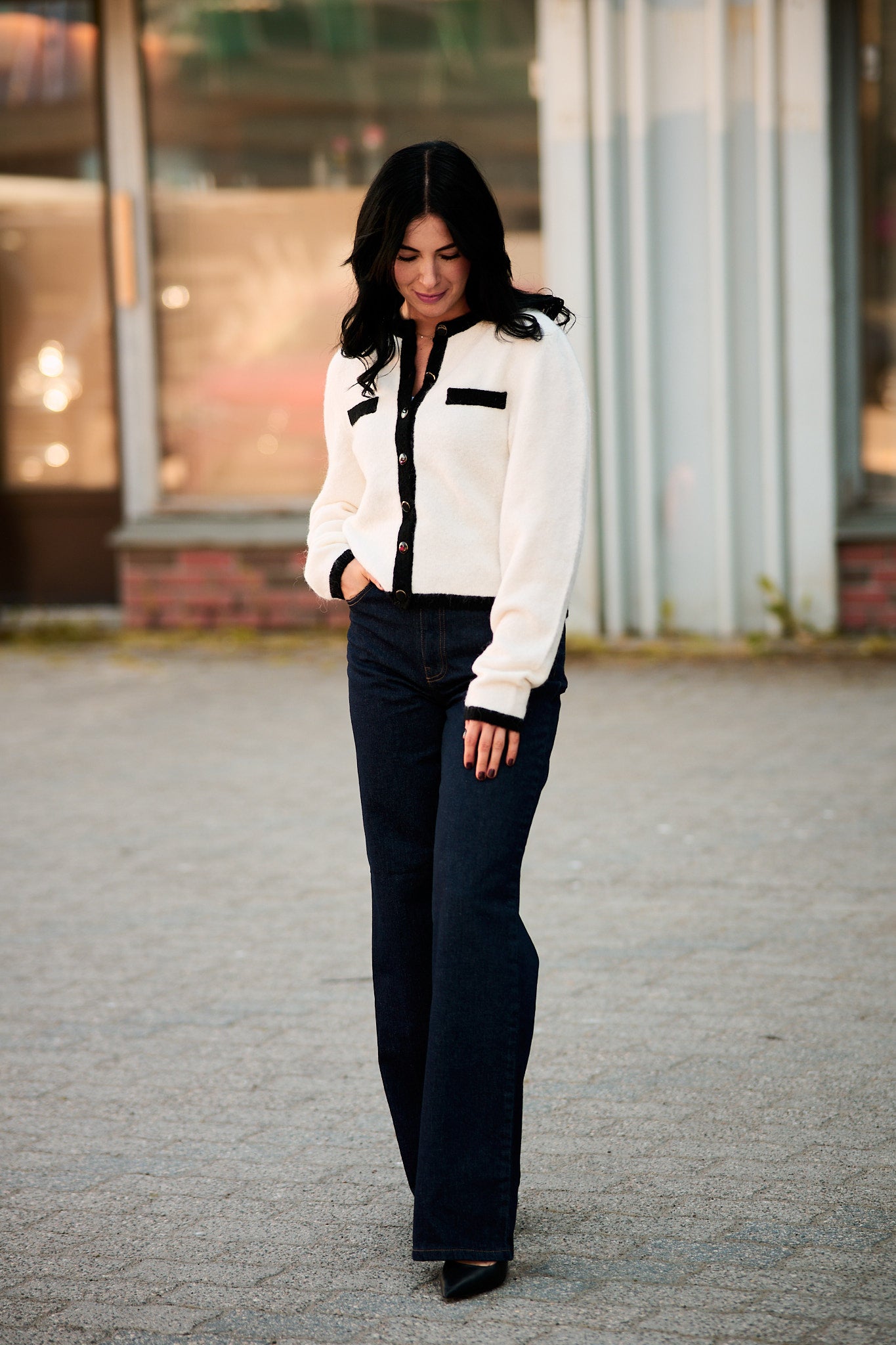 Alpha LS Contrast Cardigan