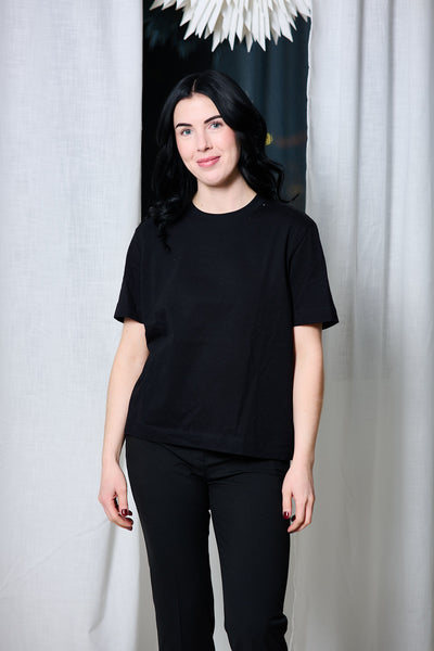 Essential SS Boxy Tee Black