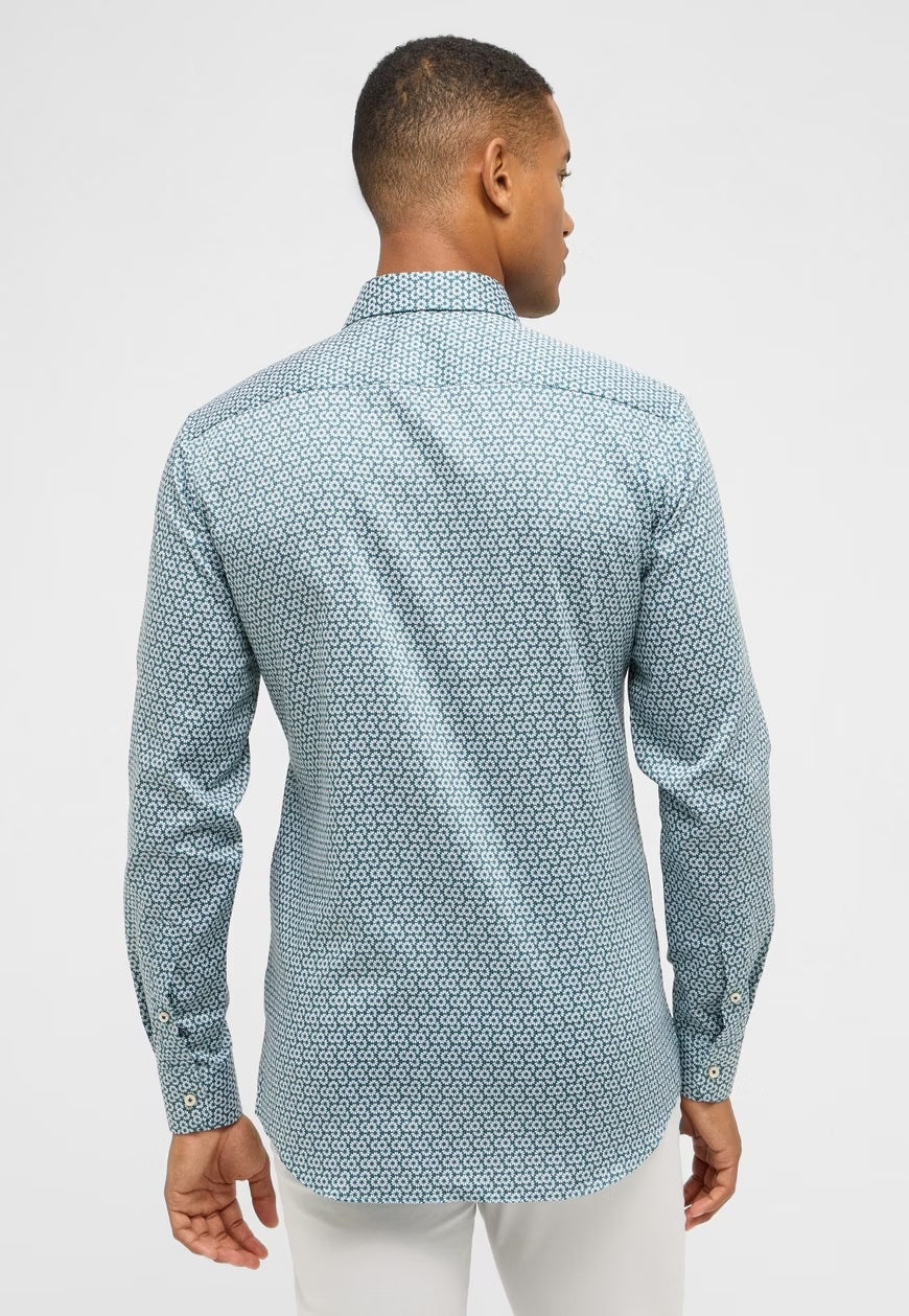 Slim Fit Printed Shirt - Green