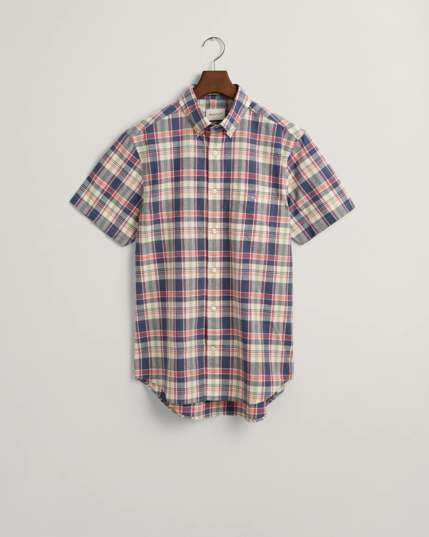 Reg Cotton Linen Check SS Shirt