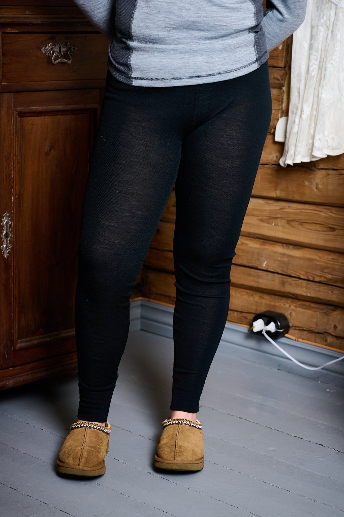 Womens Wool Pants - Sort