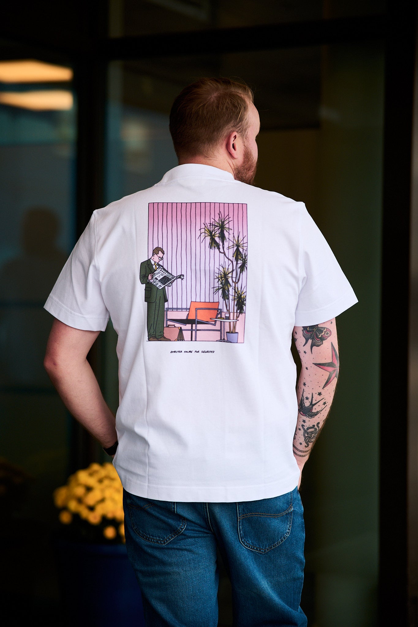 Pete License ss O-neck Tee - Print News