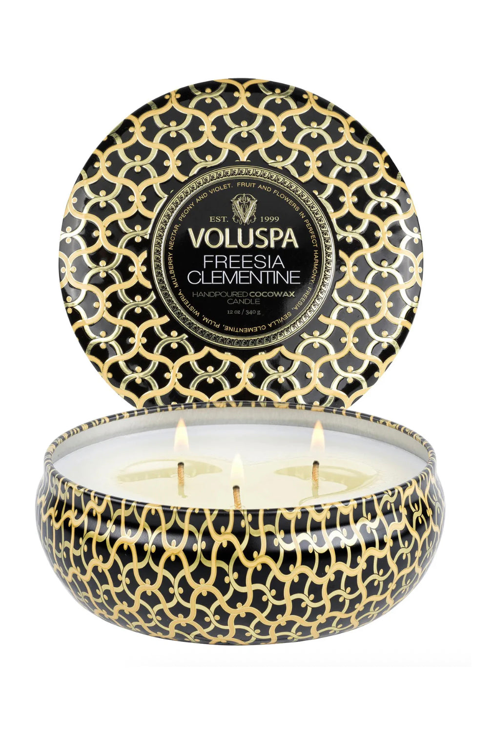 3 Wick Tin Candle 340g - Freesia Clementine