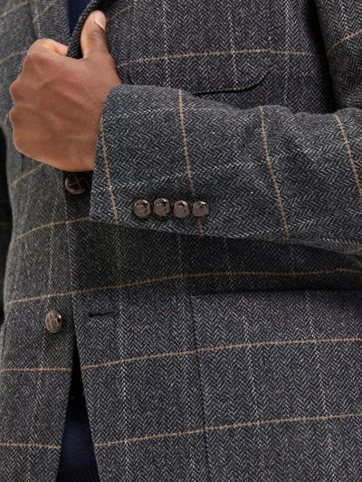 Slim-Dallas Wool Chk Blz