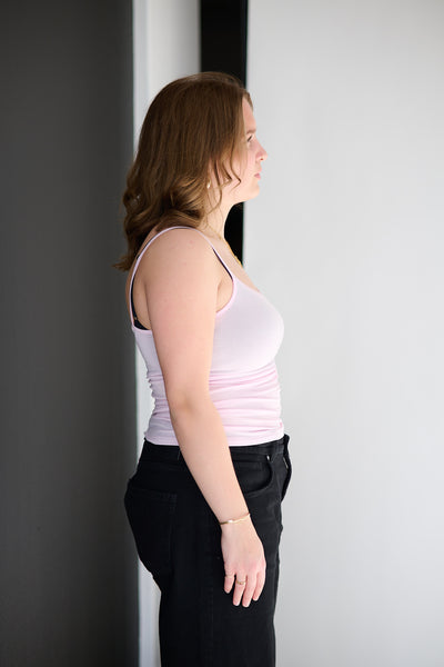 Perfect Line Modal Top - Rose