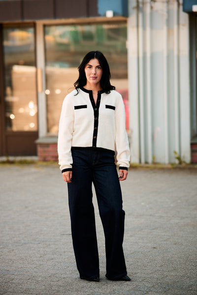 Alpha LS Contrast Cardigan