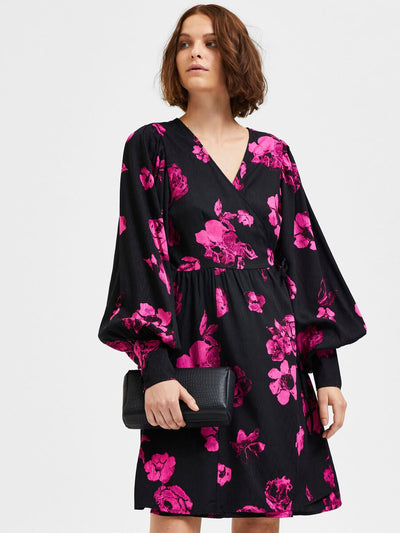 Valetta Ls Short Wrap Dress