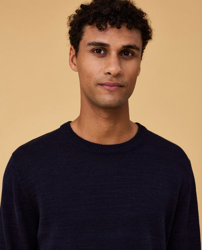 Roberto Cotton/Linen Blend Crew Neck Sweater