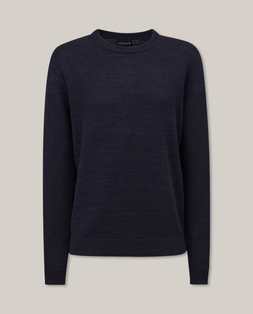 Roberto Cotton/Linen Blend Crew Neck Sweater