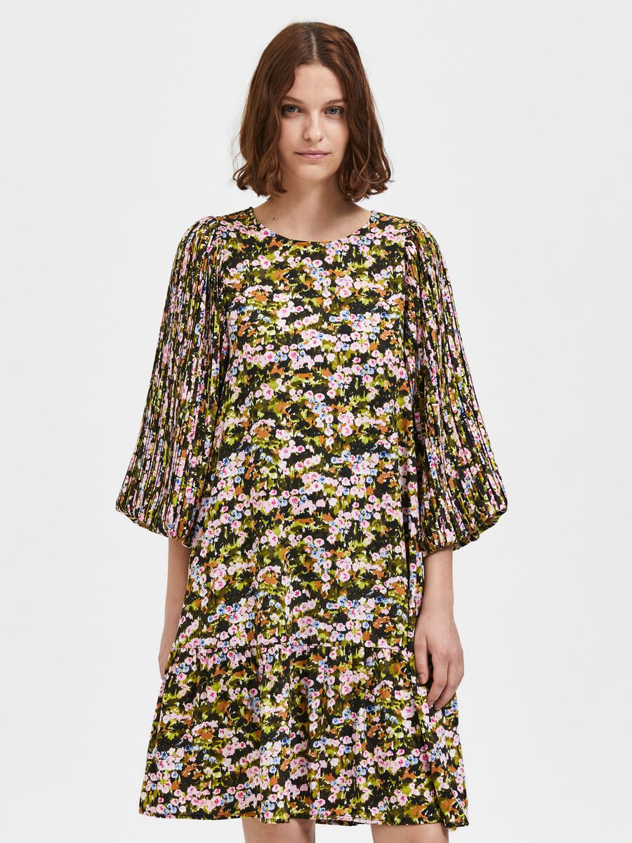 Evie 3/4 Plisse Dress