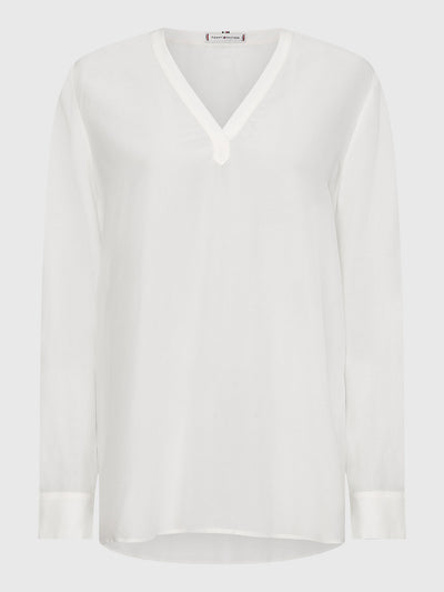 Viscose Solid V-Neck