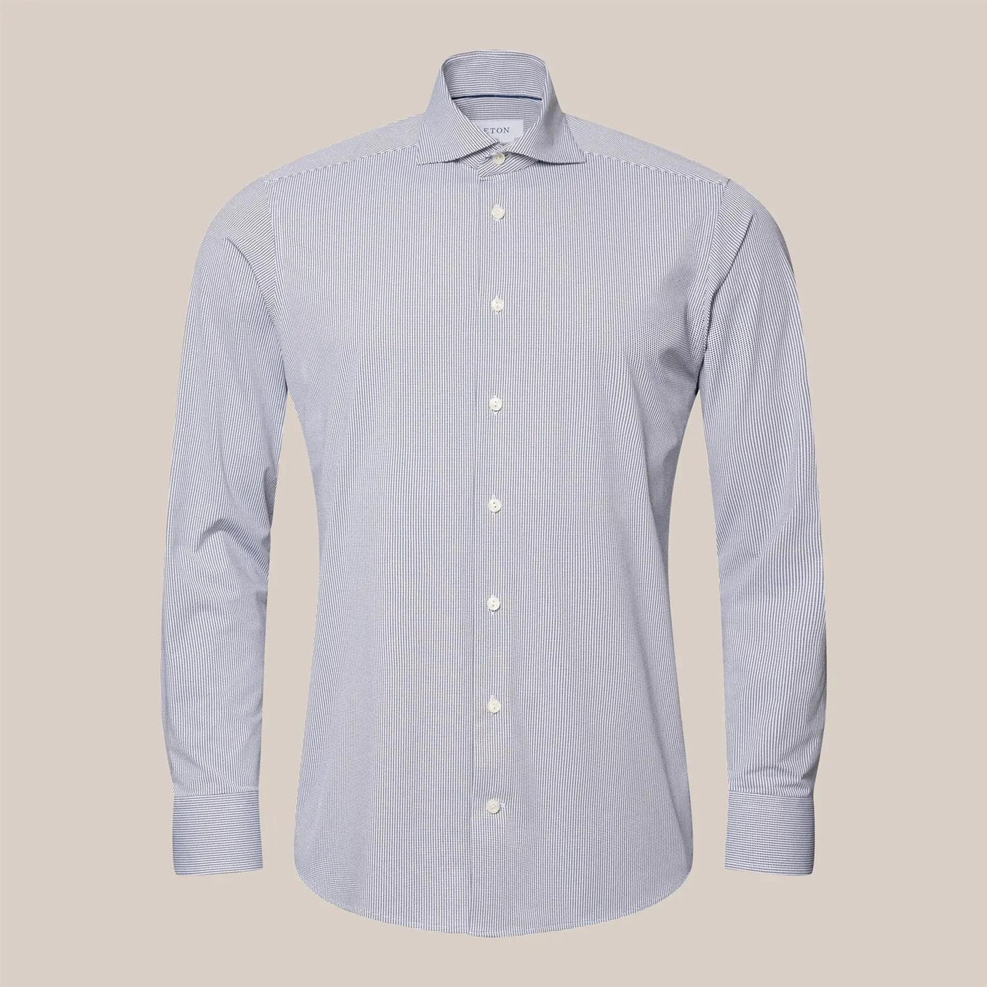 Navy Blue Four-Way Stretch Shirt Slim Fit