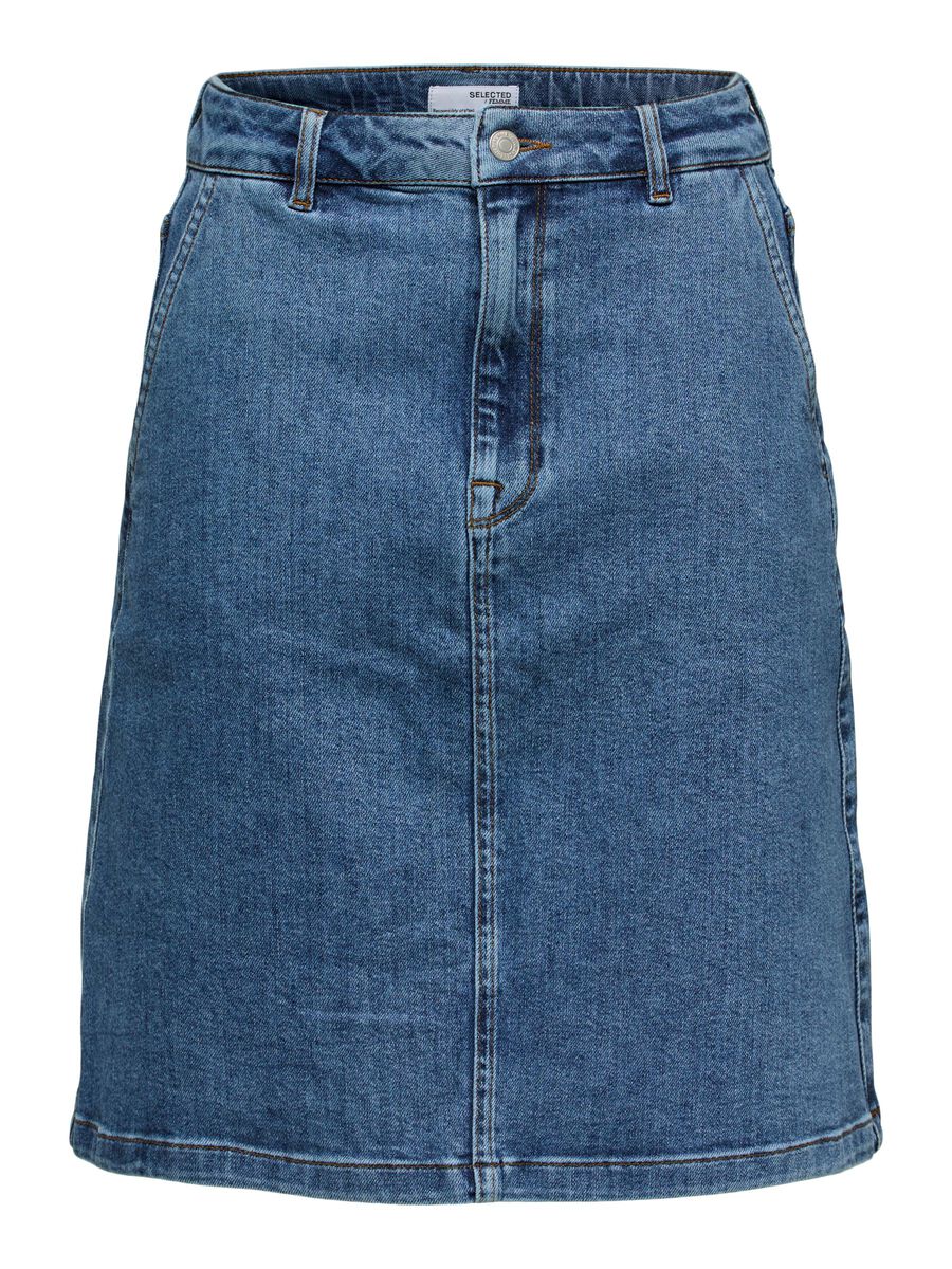 Randi HW Shad Blue Denim Skirt