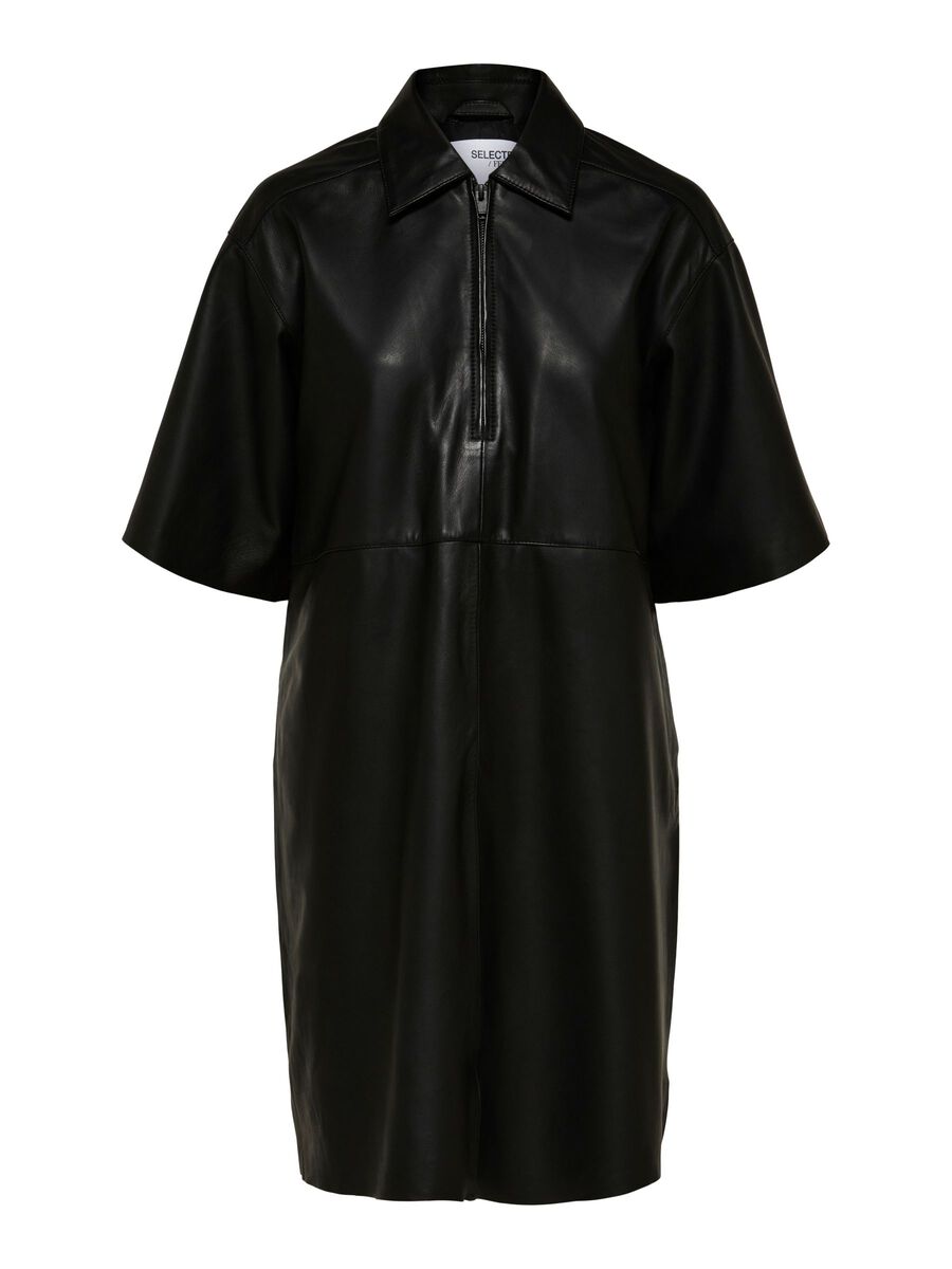Berta 2/4 Short Leather Dress