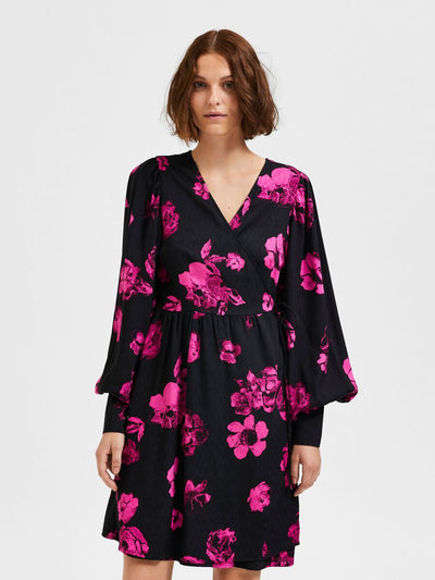 Valetta Ls Short Wrap Dress
