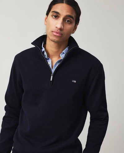 Clay Cotton Half-Zip Sweater
