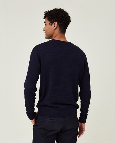 Roberto Cotton/Linen Blend Crew Neck Sweater